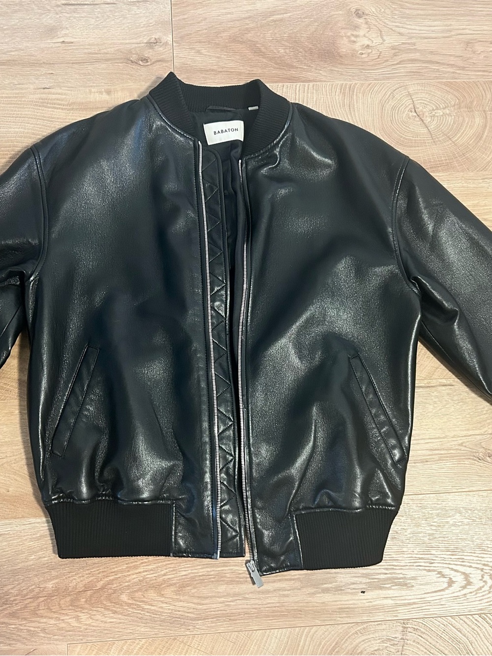Aritzia Babaton Avedon Faux Leather Bomber Jacket